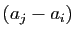 $ (a_j-a_i)$