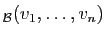 $ _{\cal
B}(v_1,\ldots,v_n)$