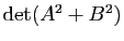 $ \mathrm{det}(A^2+B^2)$