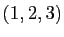 $ (1,2,3)$