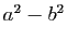 $ a^2-b^2$