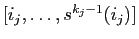 $ [i_j,\ldots,s^{k_j-1}(i_j)]$