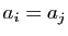 $ a_i=a_j$
