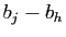 $ b_j-b_h$