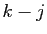 $ k-j$