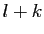 $ l+k$