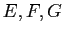 $ E,F,G$