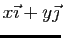 $ x\vec{\imath}+y\vec{\jmath}$