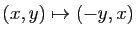 $ (x,y)\mapsto (-y,x)$