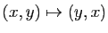 $ (x,y)\mapsto (y,x)$