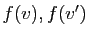 $ f(v),f(v')$