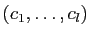 $ (c_1,\ldots,c_l)$