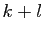 $ k+l$