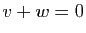 $ v+w=0$