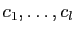 $ c_1,\ldots,c_l$