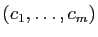 $ (c_1,\ldots,c_m)$