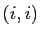 $ (i,i)$
