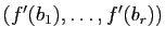 $ (f'(b_1),\dots,f'(b_r))$