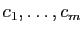 $ c_1,\ldots,c_m$