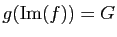 $ g(\mathrm{Im}(f))=G$