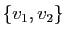$ \{v_{1},v_{2}\}$