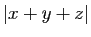 $ \vert x+y+z\vert$