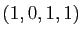 $ (1,0,1,1)$
