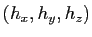 $ (h_x,h_y,h_z)$
