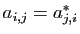 $ a_{i,j} = a^*_{j,i}$