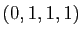 $ (0,1,1,1)$