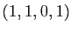 $ (1,1,0,1)$