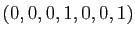 $ (0,0,0,1,0,0,1)$