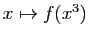 $ x\mapsto f(x^3)$