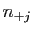 $ n_{+j}$