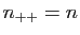 $ n_{++}=n$