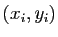 $ (x_i,
y_i)$