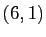 $ (6,1)$