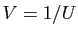 $ V=1/U$