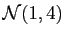 $ \mathcal{N}(1,4)$
