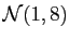 $ \mathcal{N}(1,8)$