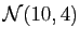 $ \mathcal {N}(10,4)$