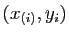 $ (x_{(i)},y_i)$