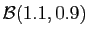 $ {\cal B}(1.1,0.9)$