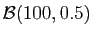 $ {\cal B}(100,0.5)$
