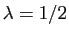 $ \lambda=1/2$