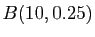 $ B(10, 0.25)$