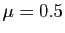 $ \mu=0.5$