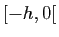 $ [-h,0[$
