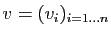 $ v=(v_i)_{i=1\ldots n}$