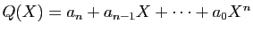 $ Q(X)=a_n+a_{n-1}X+\cdots+a_0X^n$